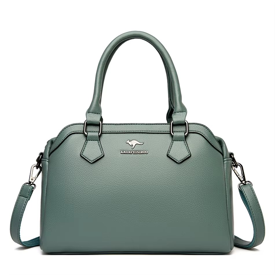 حقيبة نسائية جلد طبيعي متعددة الجيوب بتصميم فاخر - الصورة 2